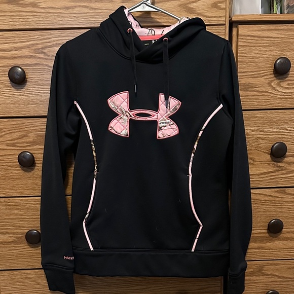 Under Armour Black Hoodie with Pink Accents - Picture 1 of 5